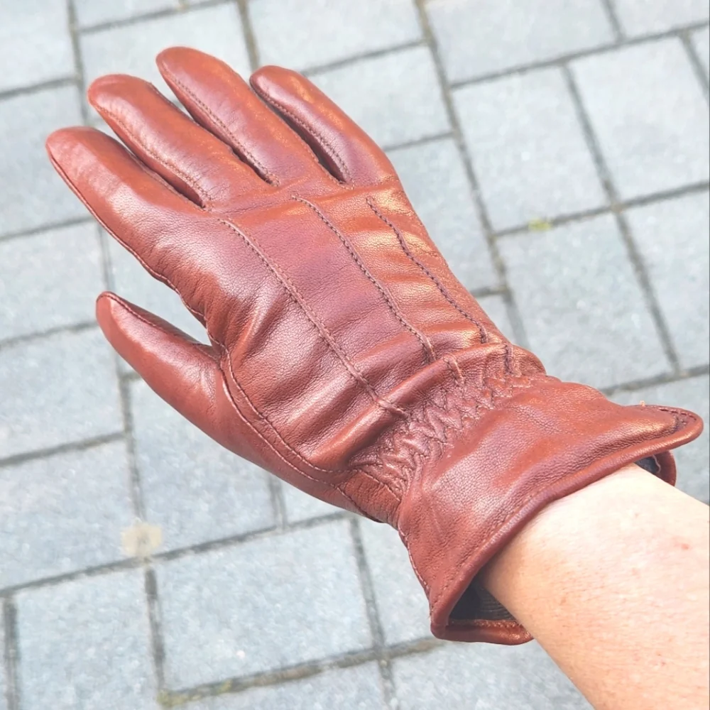 Fownes Fine Chocolate Brown Leather Gloves S